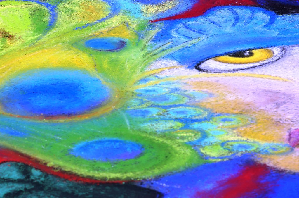 Chalk art Downtown Denver